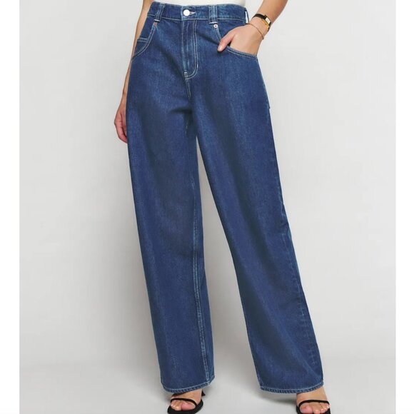 Reformation skater baggy high rise straight jeans - Picture 1 of 4